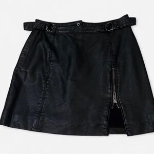 Free People Black Mini Skirt
